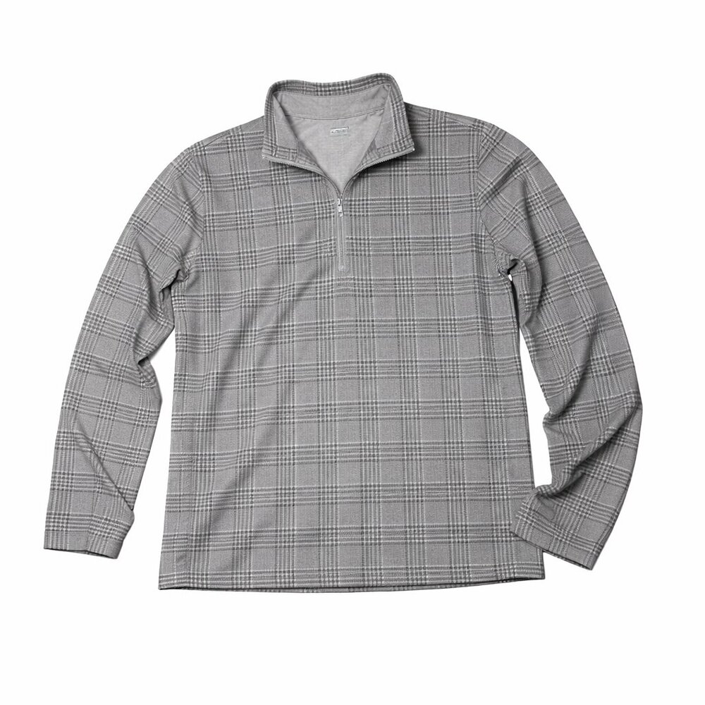 Vineyard Vines Golf 1/4 Zip Pullover Men’s Large Performance Plaid Jim Nantz EUC